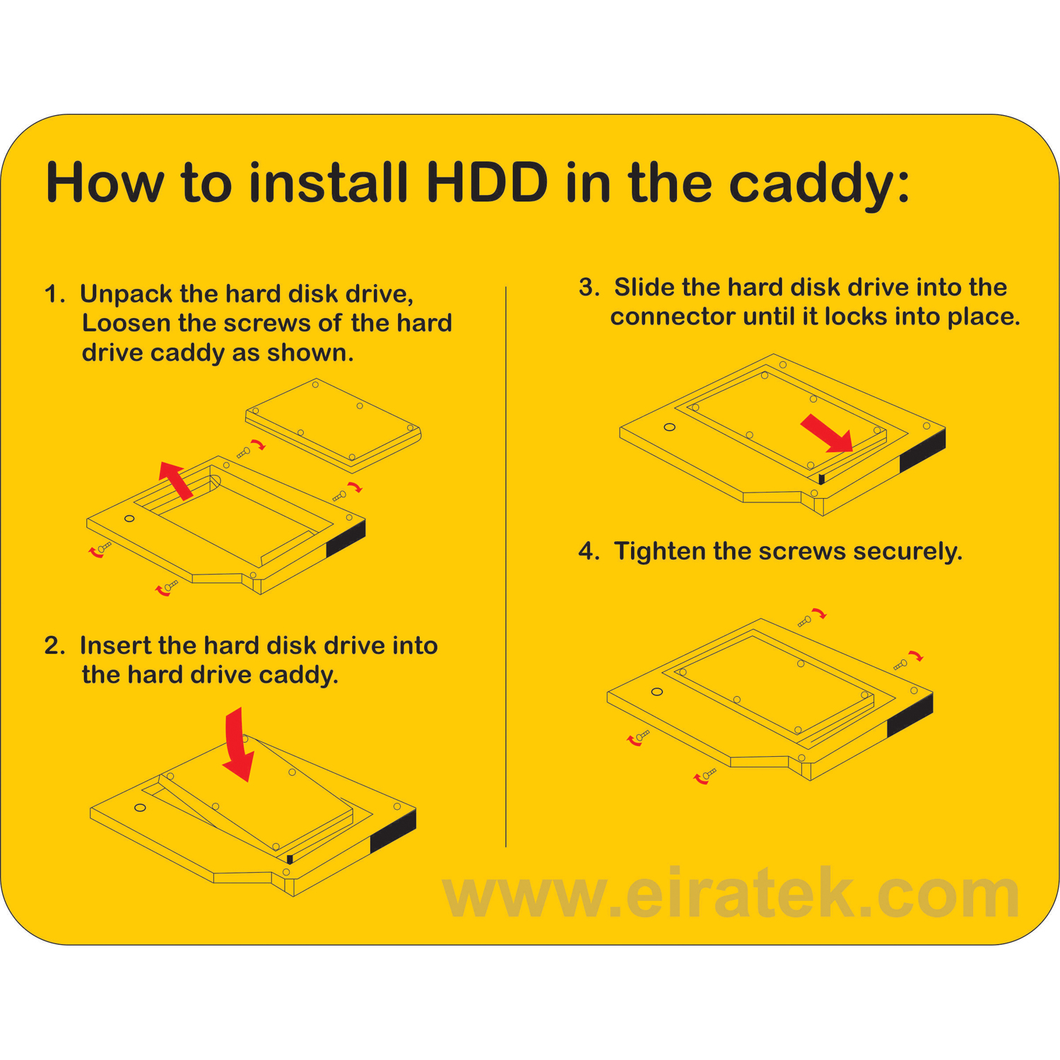 Hard Drive Caddy (for Apple Laptops)